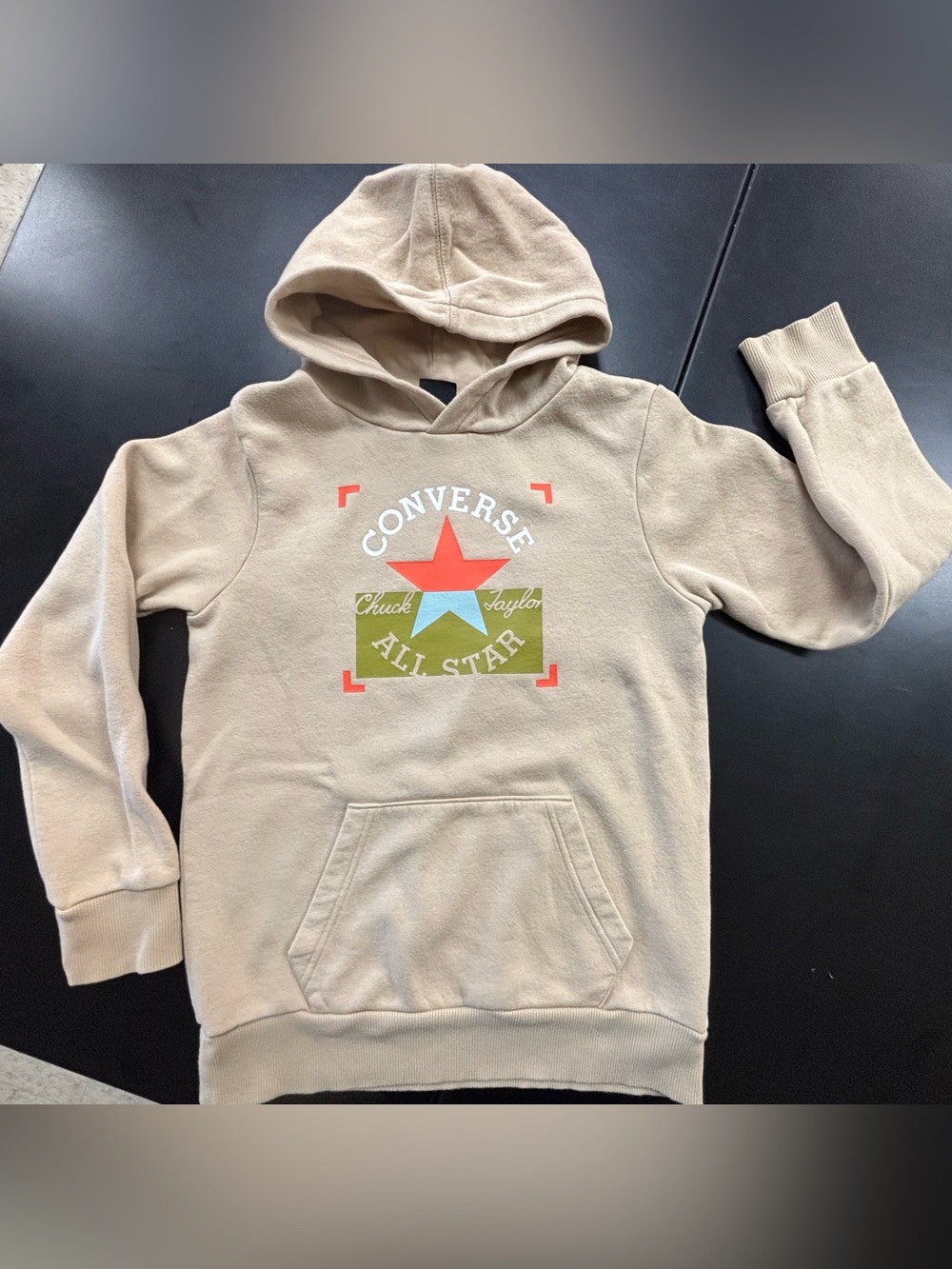 Converse Kids Tan Hoodie with Star Logo